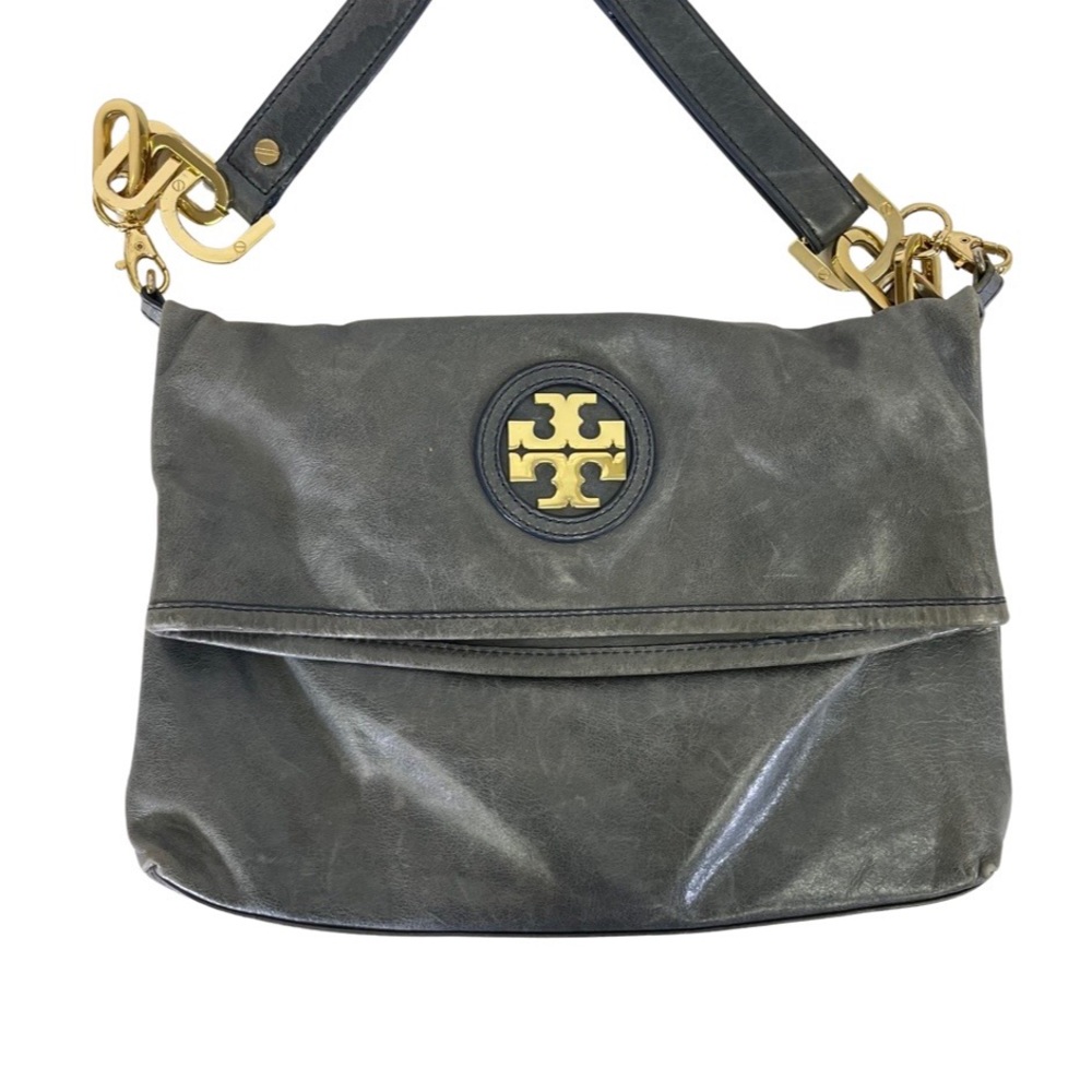 Tory Burch blue leather crossbody bag